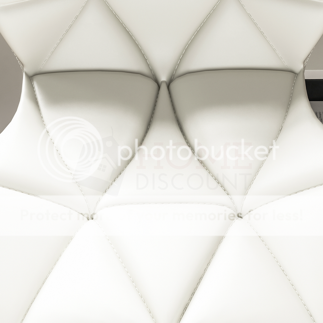 Computer Office Chair Cushioned Home Swivel Leather Chrome Small